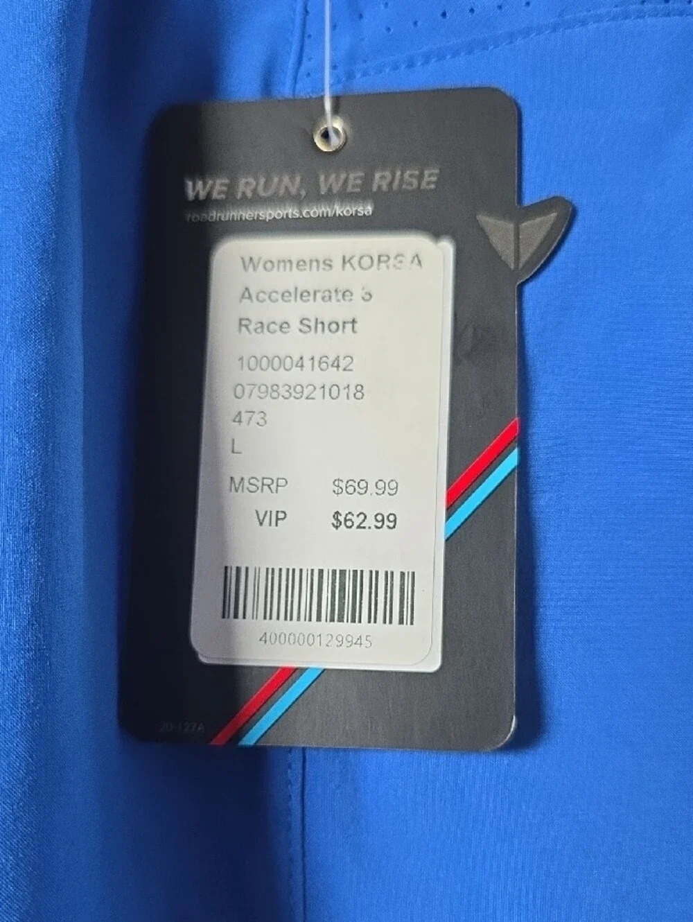 0513 Korsa Women's‎ Athletic Shorts with Built In Underwear; Large